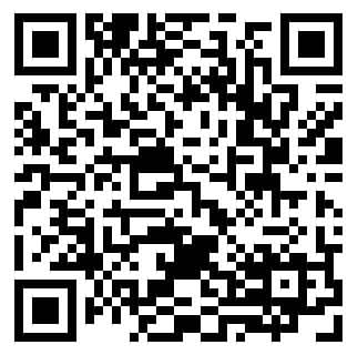 A black and white QR code with a square dot pattern on a white background. The code is scannable with a smartphone or QR reader.